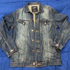 Nostic Denim Jacket - Size Large - Distressed Wash